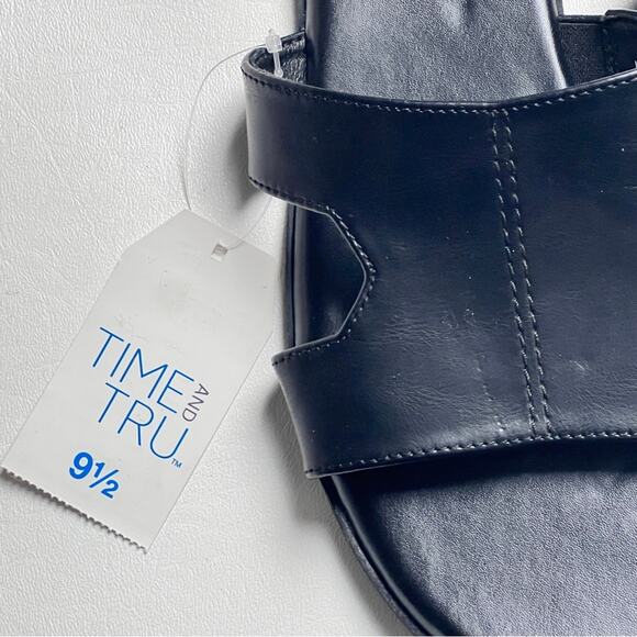 Time and Tru Women's Slip On Low Heel Sandals NWT Sz 9.5 - Picture 7 of 9